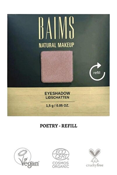 baims Eyeshadow Quad Palette (DÖRTLÜ GÖZ FARI) Yeniden Dolum Organik Vegan Göz Farı