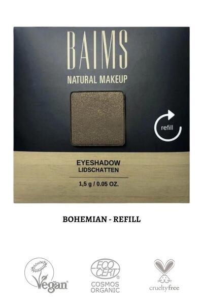 baims Eyeshadow Quad Palette (DÖRTLÜ GÖZ FARI) Yeniden Dolum Organik Vegan Göz Farı