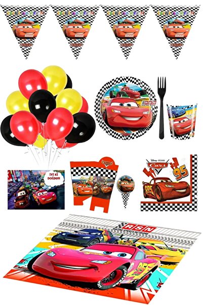 Happyland مجموعة حفلات أعياد الميلاد من MCQUEEN مكونة من 8 قطع - 990396