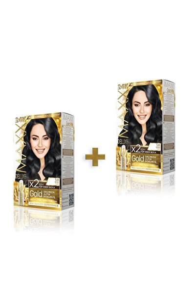 MAXX DELUXE Golden Beauty 24k 1.0 Siyah Boya Seti 2 Adet