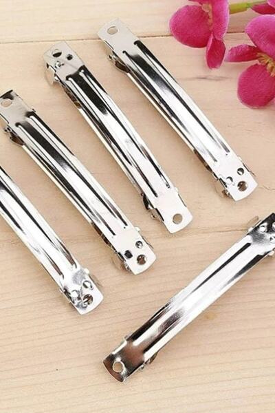 Hobigram 5 τεμάχια 5 εκ. Ασημί Χρώμα Μεταλλική Αυτόματη Πόρπη Κενή Μη Διακοσμημένη – Πόρπη, Μεταλλική Πόρπη, Γυαλιστερό Σχέδιο