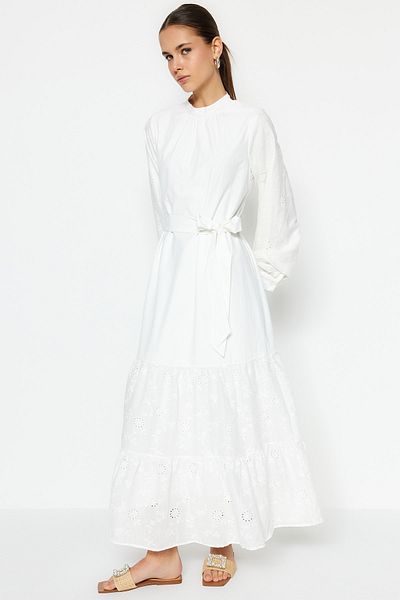 Trendyol Modest Dress - White - A-line