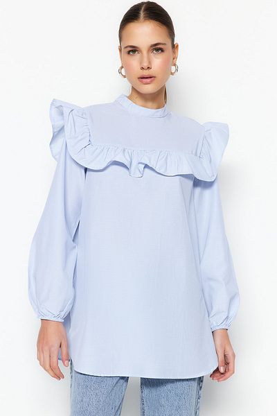 Trendyol Modest Tuniken - Blau - Regular Fit