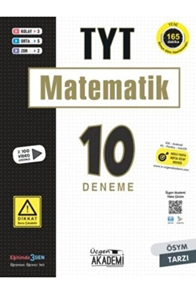 Genel Markalar Üçgen Akademi TYT Matematik 10 lu Deneme Sınavı