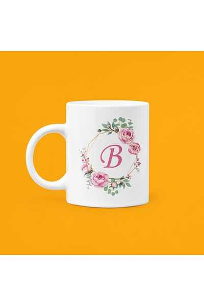 UUR STORE Letter B Printed Mug