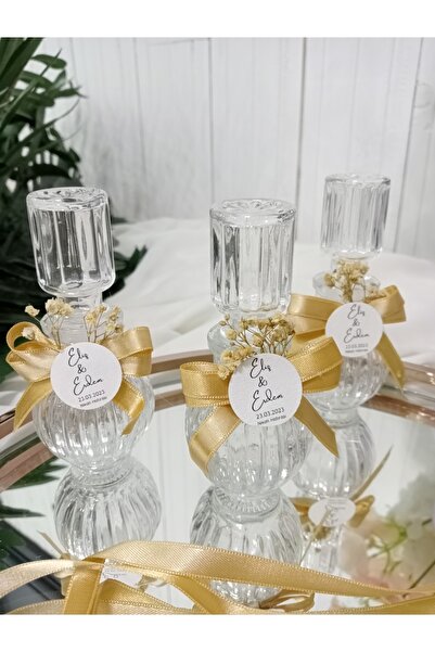 DECORA HOBİ Kristal Oda Kokusu Şişesi Söz, Nişan, Nikah, Kına, Düğün Hediyeli...