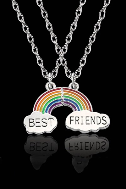 The Collection Zincirli Gökkuşağı Arkadaşlık Best Friends Kolyesi