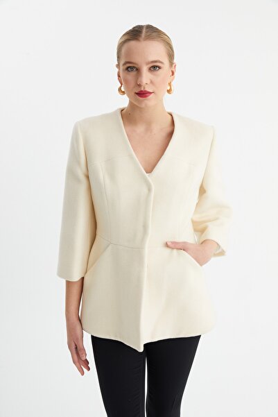 Balizza Blz-truvakar Kol Yakasız Kısa Kaban