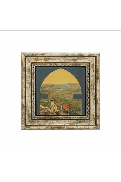 BAKSEPETE Italy Image Printed Natural Stone Painting 25Cmx25Cmkrg-059