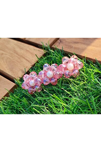 NadideKozmetik Handmade Automatic Buckle with Crystal Stone Flower Figure