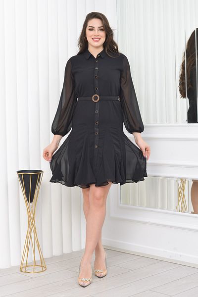 CİXAPLE Rochie din șifon cu volane