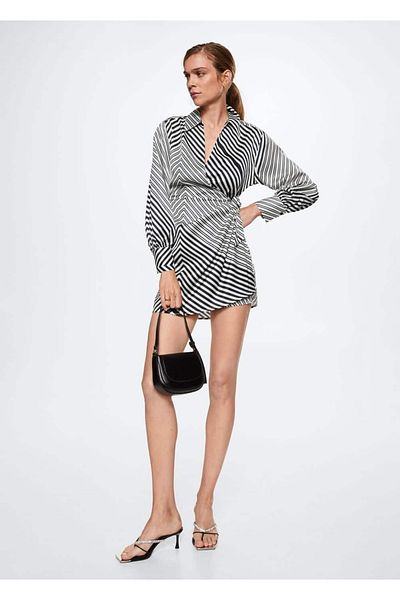 MANGO Woman Flowy πουκάμισο φόρεμα