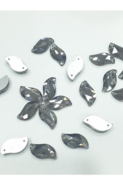 CRYSTALSHOP Κρυστάλλινη πέτρα - 10*20 mm (S) Anthracite Grey (50 ΤΕΜ)