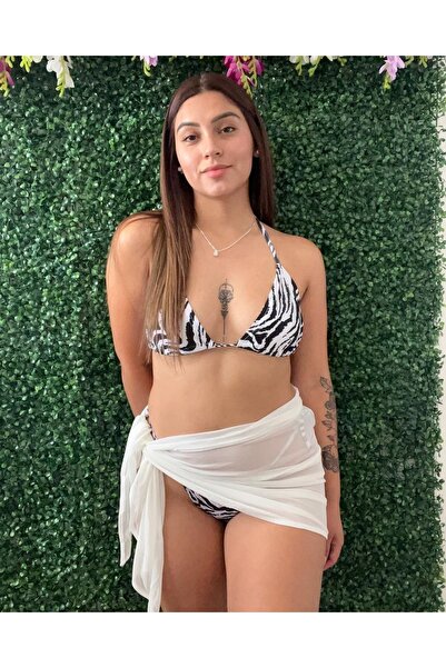 BF Bikini Fashion Σετ μπικίνι Zebra και Pareo
