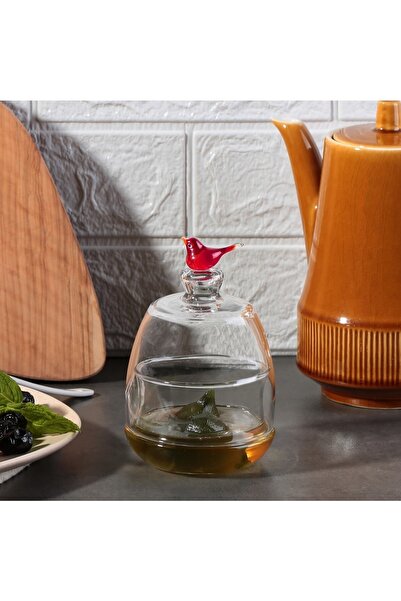 ADAMODART Renkli Kuş Figürlü 6'lı Kapaklı Reçellik