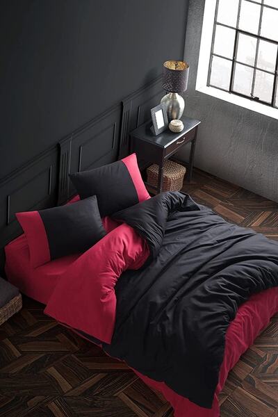 EVYA Постільна комплект для двоспального ліжка 160x200 см 100% органічна бавовна, простирадло з гумкою, м'яке, двостороннє