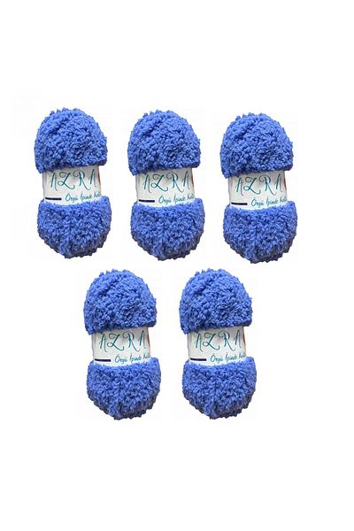 Azra Mother's Lamb Soft Quality Hand Knitting Thread 5 Pieces 100 gr 100 Mt Color: Navy Blue