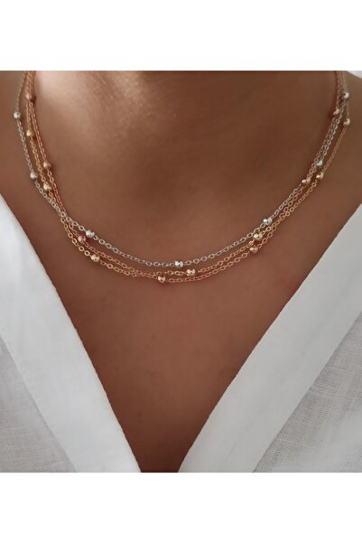 DENİZDENAL قلادة بثلاثة ألوان