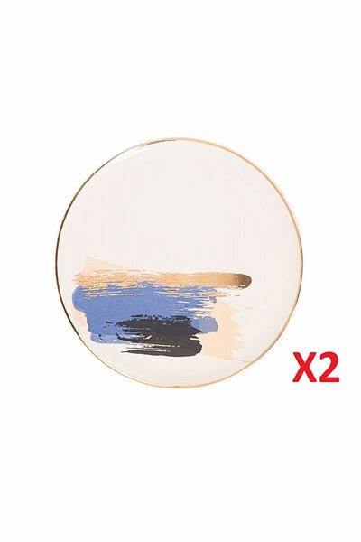 Porland Dash Flat Cake Plate 21cm Set of 2 04alm007902