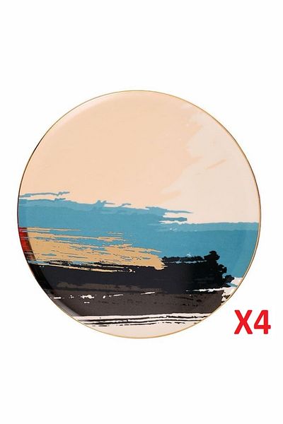 Porland Dash Flat Serving Plate 27cm Set of 4 04alm007797