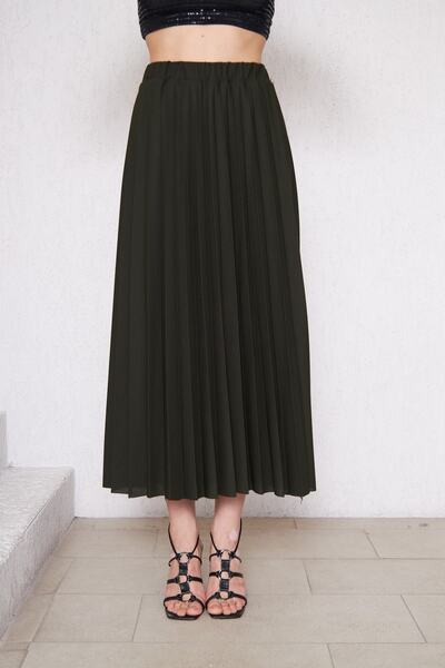 comstar Plain Long Lined Pleated Skirt, Pleated Skirt, Summer Skirt, Crepe Skirt, Hijab Skirt, Long Skirt