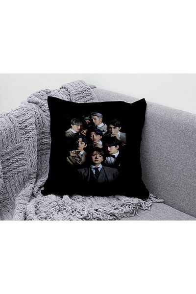 Erays Home Husă de pernă cu model Bts, imprimată digitală 3D, pe două fețe
