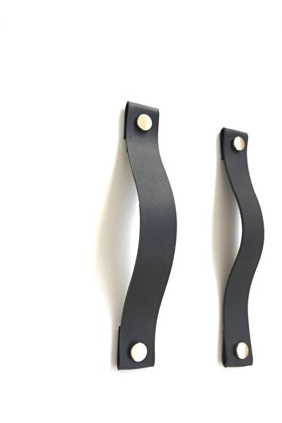 Bundera 3 Adet Siyah 128 Mm Dolap Çekmece Kulp Lw1 Rustik Deri Banyo Mutfak Dolabı Gold Kulbu