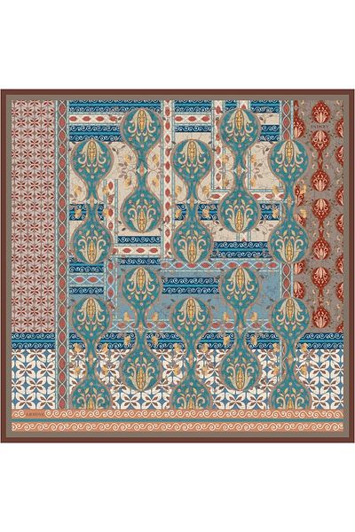 Armine Μεταξωτό μαντήλι Twill Ethnic μοτίβο