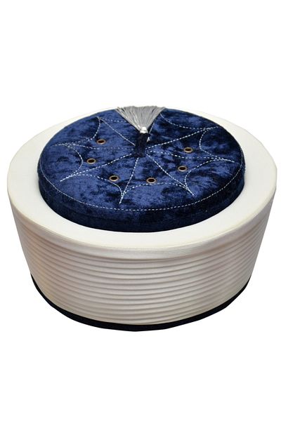 şahinbak Luxury Yuuşak Velvet Yellow - Skullcap, Fes, Cube, Imam Cube, Mosque Supplies S167