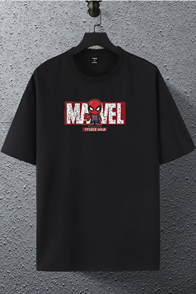 Joza Outdoors Unisex Women Men Marvel Spiderman Printed Oversize Design Tshirt