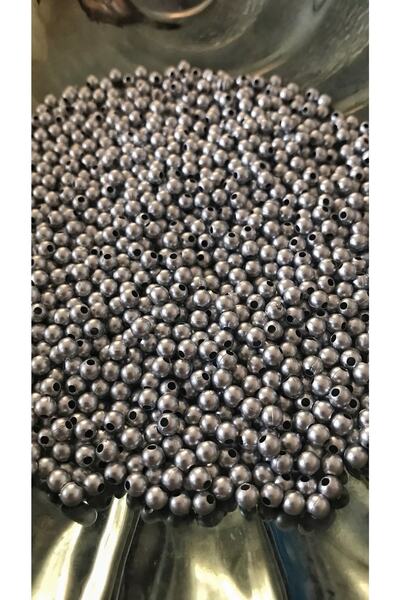 Ozpas 3mm perle od peska srebrne boje, perle za izradu dodataka 26gr
