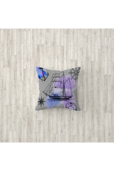 Talia Home Husă de pernă de 3 bucăți cu model de navă pentru cameră pentru copii Tlakr-036