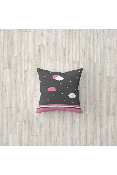 Talia Home Husă de pernă de 3 bucăți cu model de nori roz pentru cameră pentru copii și bebeluși Tlakr-156