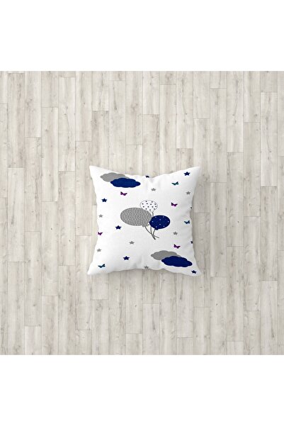 Talia Home Set de 3 huse de pernă pentru cameră pentru copii cu baloane și fl...