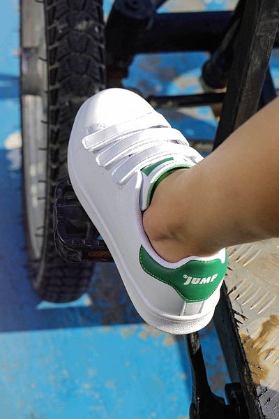 Jump 19422 Alb - Verde Unisex Copii Zilnic Pantofi de mers confortabil Pantofi sport