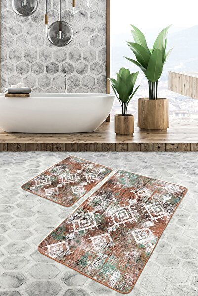 Realhomes Green - Ethnic Motif Rug on Cream Floor with Antique Motif Ethnic M...