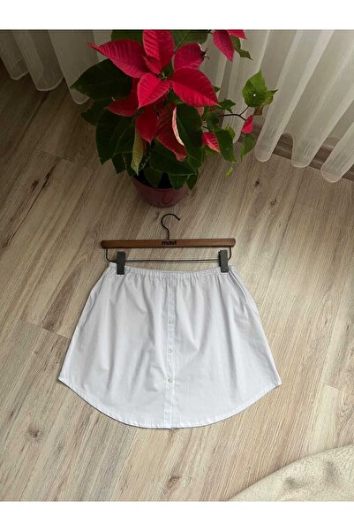 Ness Tasarım Beyaz Gömlek Etek Tesettür Içlik Etek Kurtarıcı