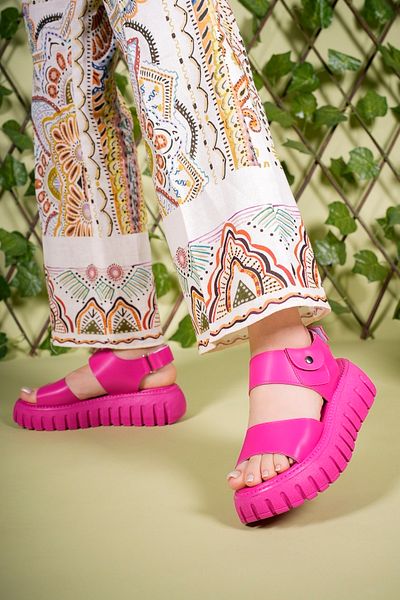 Riccon Sandale de damă fucsia 0012601