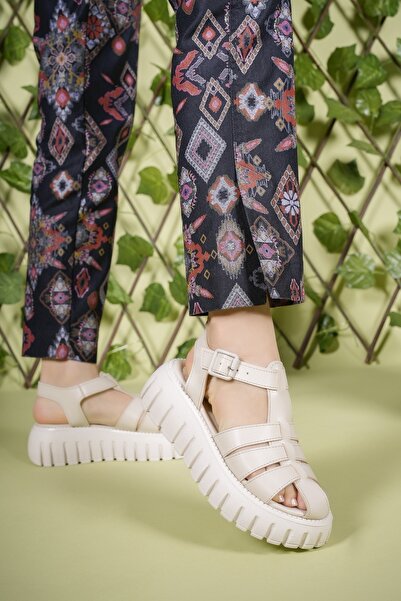 Riccon Dámské sandály0012600 Béžová