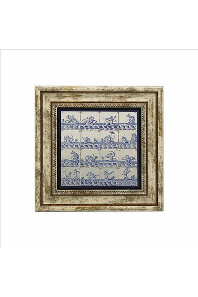 Sadrazam 25cmx25cm Tablou din piatră naturală imprimată cu model Olanda - Kd-099