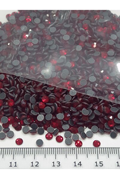CRYSTALSHOP حجر لاصق مع مكواة Dmc Hotfix Ss16 باللون الأحمر (1440 قطعة ~ 50 جرام)