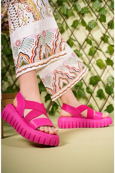 Riccon Sandale de damă 0012604   fucsia