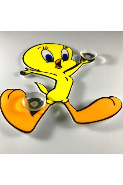 bys Tweety Dijital Baskılı Vantuzlu Cam Süsü