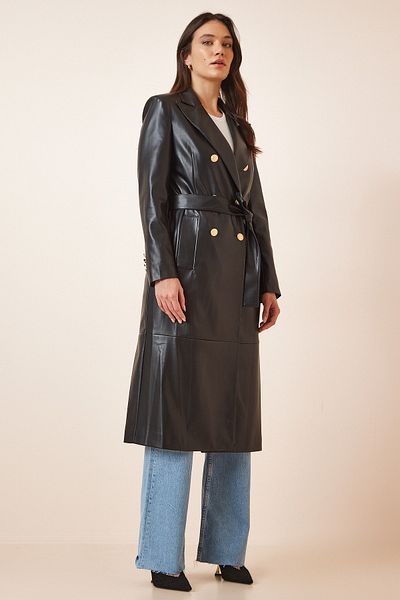 Happiness İstanbul Trenchcoat - Schwarz - Bikerjacken