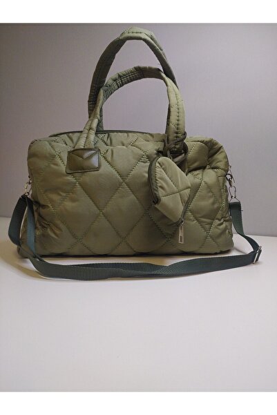 VEGGO Cüzdanlı Puf Kumaş Kapitone Omuz Çantası