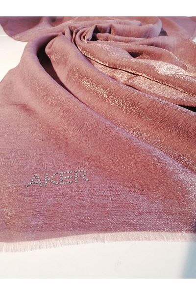 Aker Λαμπερό Σάλι 1000001-994 Dark Dusty Rose