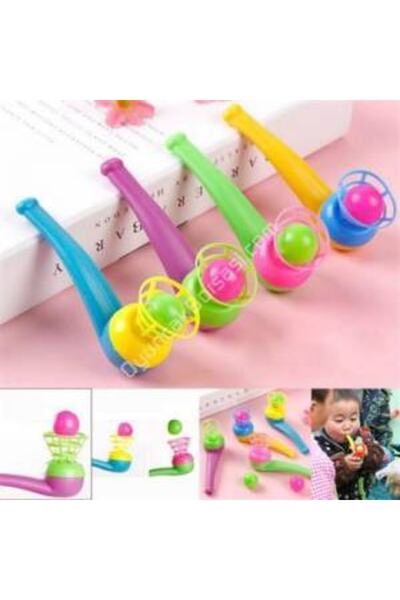 LEDONLİNE 5 Adet Saksafon Top Üflemeli Ucan Top Oyuncagi Nefes Egzersizi