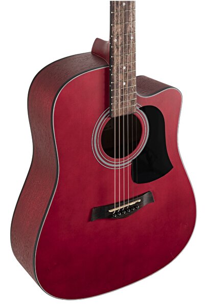 VALLER Ag240rd Kırmızı Akustik Gitar ( Pena + Taşıma Kılıfı )