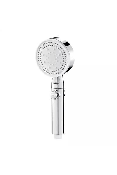 AKCAKESE Krom Pervaneli 5 Fonksiyonlu Aç-kapa Turbo Duş Başlığı Tasarruf Sağl...
