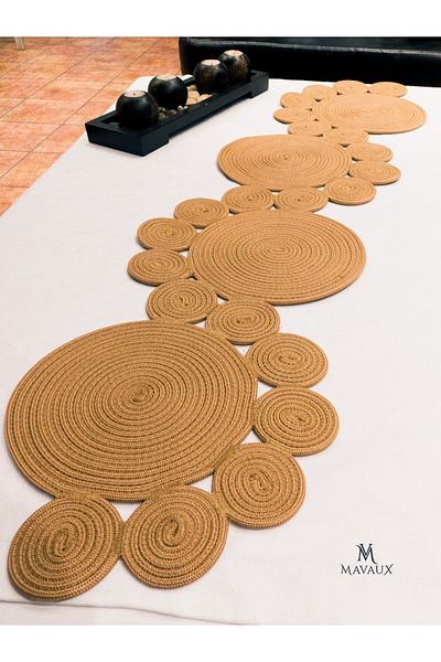 MaVaux , 30 X 130 cm, răchită iuta cu model rezistent la căldură aleer decorativ / Ranır